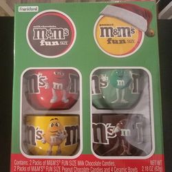 Frankford M&M'S Holiday Ice Cream Bowl Gift Set 4 Pack