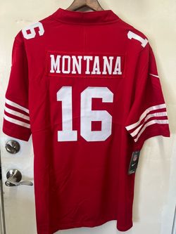 Joe Montana #16 San Francisco 49’ers New Red Jersey