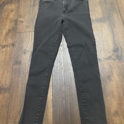 Junior Girls Black High Waist Súper Skinny Jeans Size 27 By Abercrombie & Fitch #7