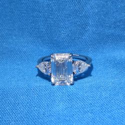 Moissanite 1.37 ctw Emerald Ring 