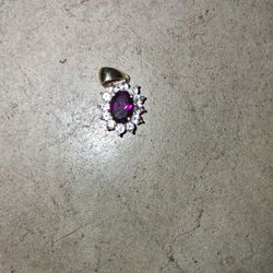 14 K Gold, With Real Stone,diamonds 