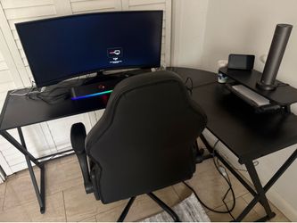 Full Gaming / Office Setup – Samsung Odyssey G5 34” Ultrawide + Desk + Chair + Speaker