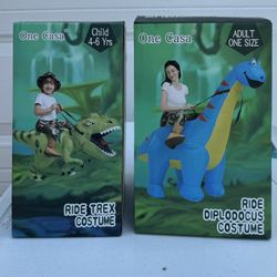 Inflatable Dinosaur Rider Costume