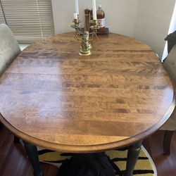 Wooden Dining Table - Adjustable