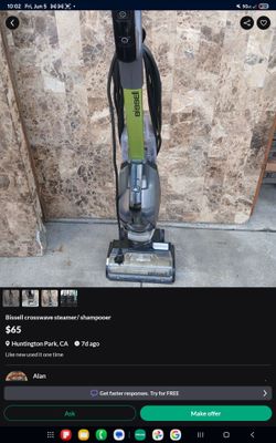Bissell Crosswave Hydro Carpet Shampooer