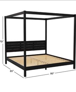 Walker Edison King Canopy Bed