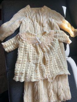 Hand knitted beautiful items for newborn