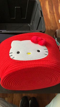 Hello Kitty Red Woven Straw Hat