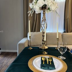 12 Centerpieces Stands with flowers OBO