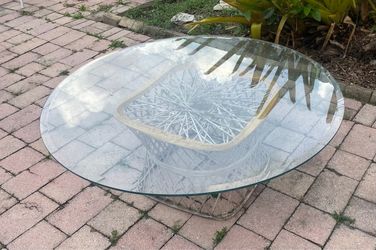 Clear Round Thick Beveled Glass