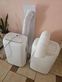 AC PORTABLE EACH FOR SALE TOSHIBA 6000 BTU INCLUDING EXHAUST TUBE WINDOW COVER,TOUCH SCREEN WORKING GREAT FOR ANY QUESTION TEXT ME PLEASE
