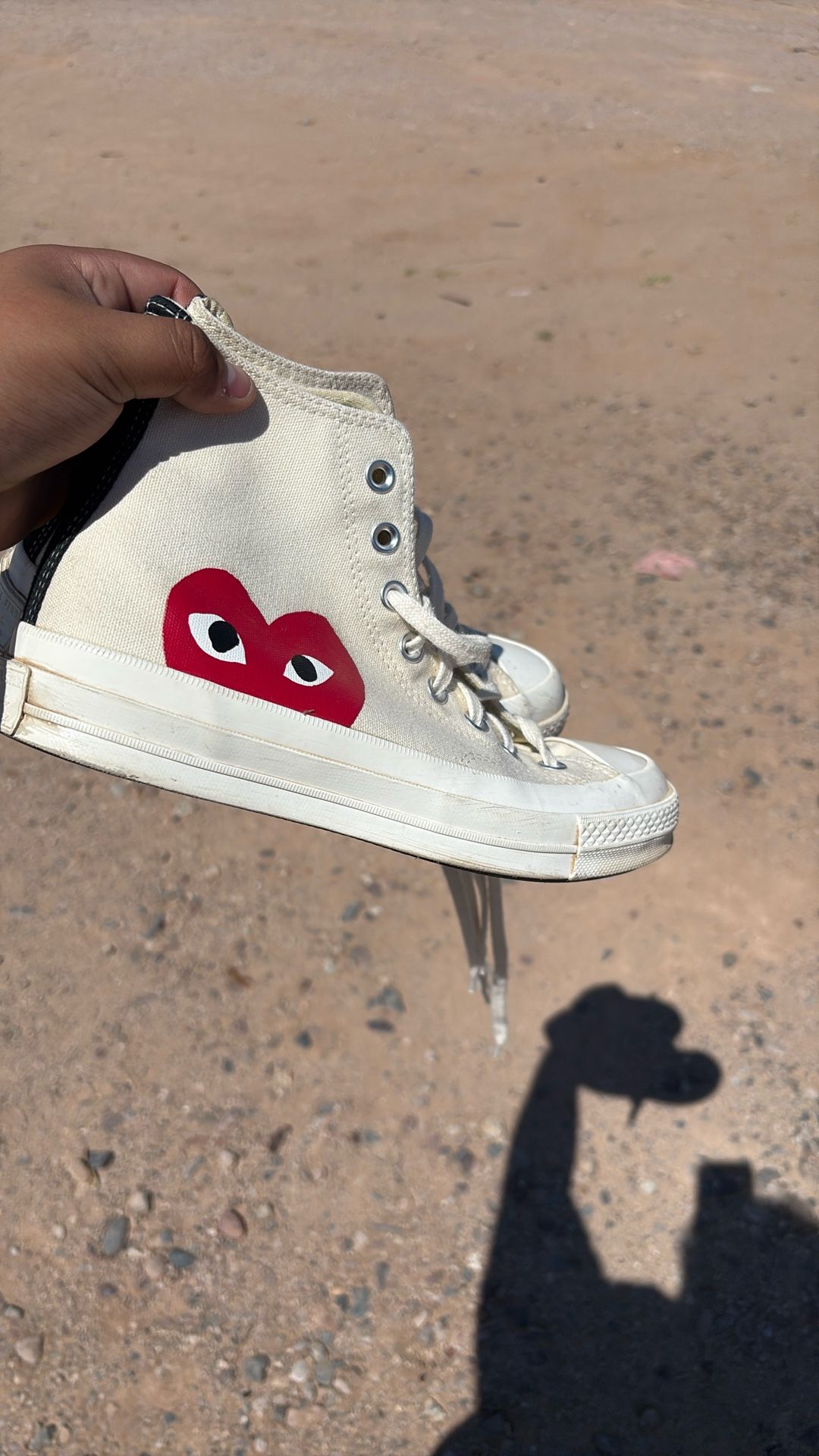 White CDG Converse