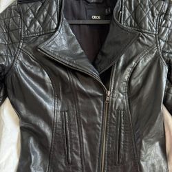 Women’s Genuine Leather Jacket — Black, Cropped Style