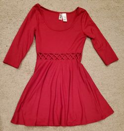 L8ter Women Red Casual Dress S (Christmas)
