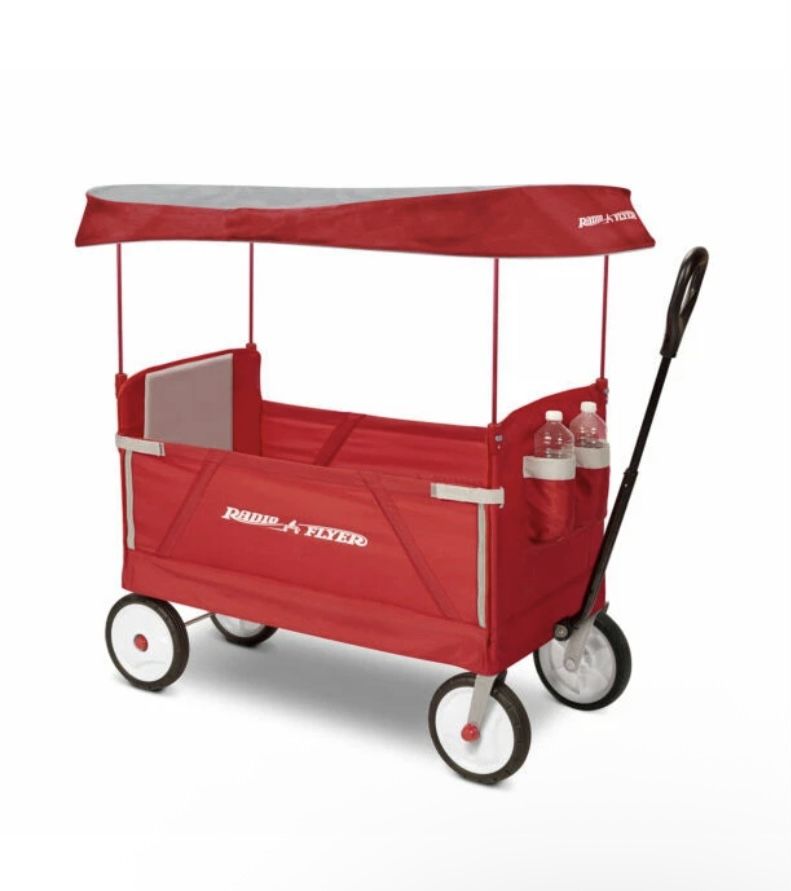 Radio Flyer 3 in 1 EZ Fold Wagon with Seat Belts and Cup Holders