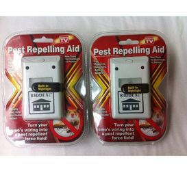 2 pk Pest Repellent for Rodents Roaches Ants Spiders Seen on TV Riddex
