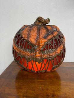 Home Depot Accents Halloween 12 In. LED Stitched Jack-O-Lantern Pumpkin