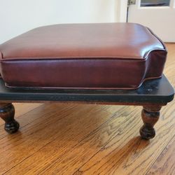 Vintage Mid Century Vinyl Foot Stool