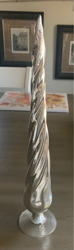 Mercury glass Christmas finial for table top