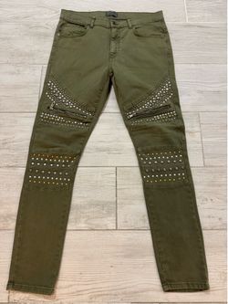 Zara men green jeans size 32