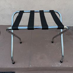 Stainless Steel Table / Chair In Excellent Condition  25” Wide 17” Side 20” High 