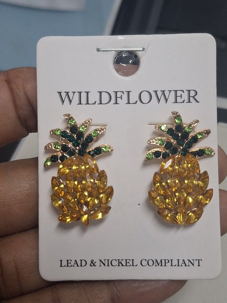 Marquise Stone Pineapple Earrings 