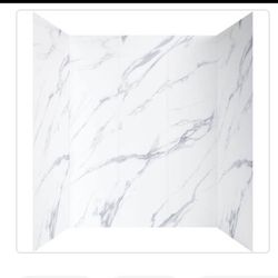 CRAFT + MAIN JETCOAT 32 in. x 60 in. x 78 in. 5-Piece Glue Up Alcove Shower Surround in Carrara White