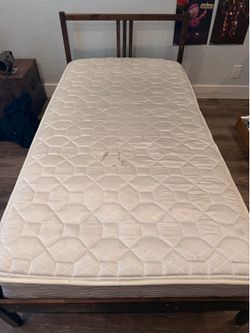 Twin bed and mattress