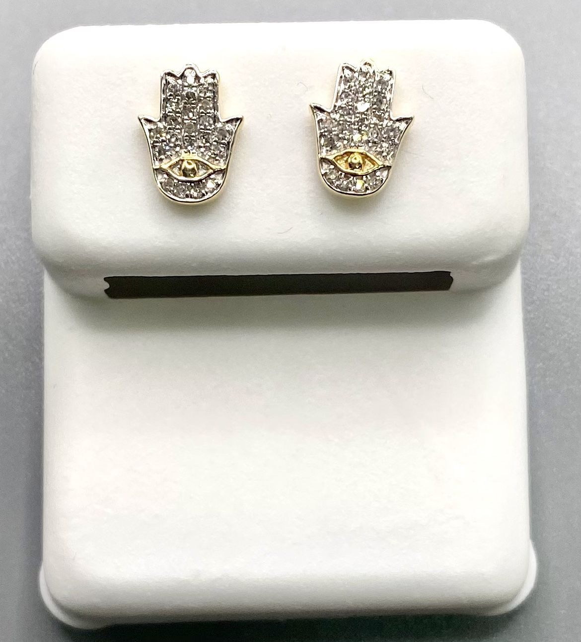 Gold With Diamond Earrings 0.10 CTW
