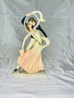 Spanish “Lovers Dancing” Large Ceramic Statue