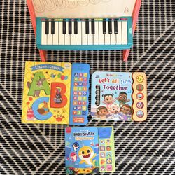 Toddler Baby Interactive Working Books Baby Shark Alphabet. New Musical Piano