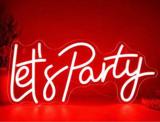 Let's Party LED Neon Sign