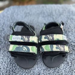 A Bathing Ape BAPE Suicoke Toddler Slides Green Rare