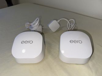 2 eero - 6+ Dual-band Mesh Wi-Fi 6 System router/extender with two gigabit Ethernet ports. In good working condition 