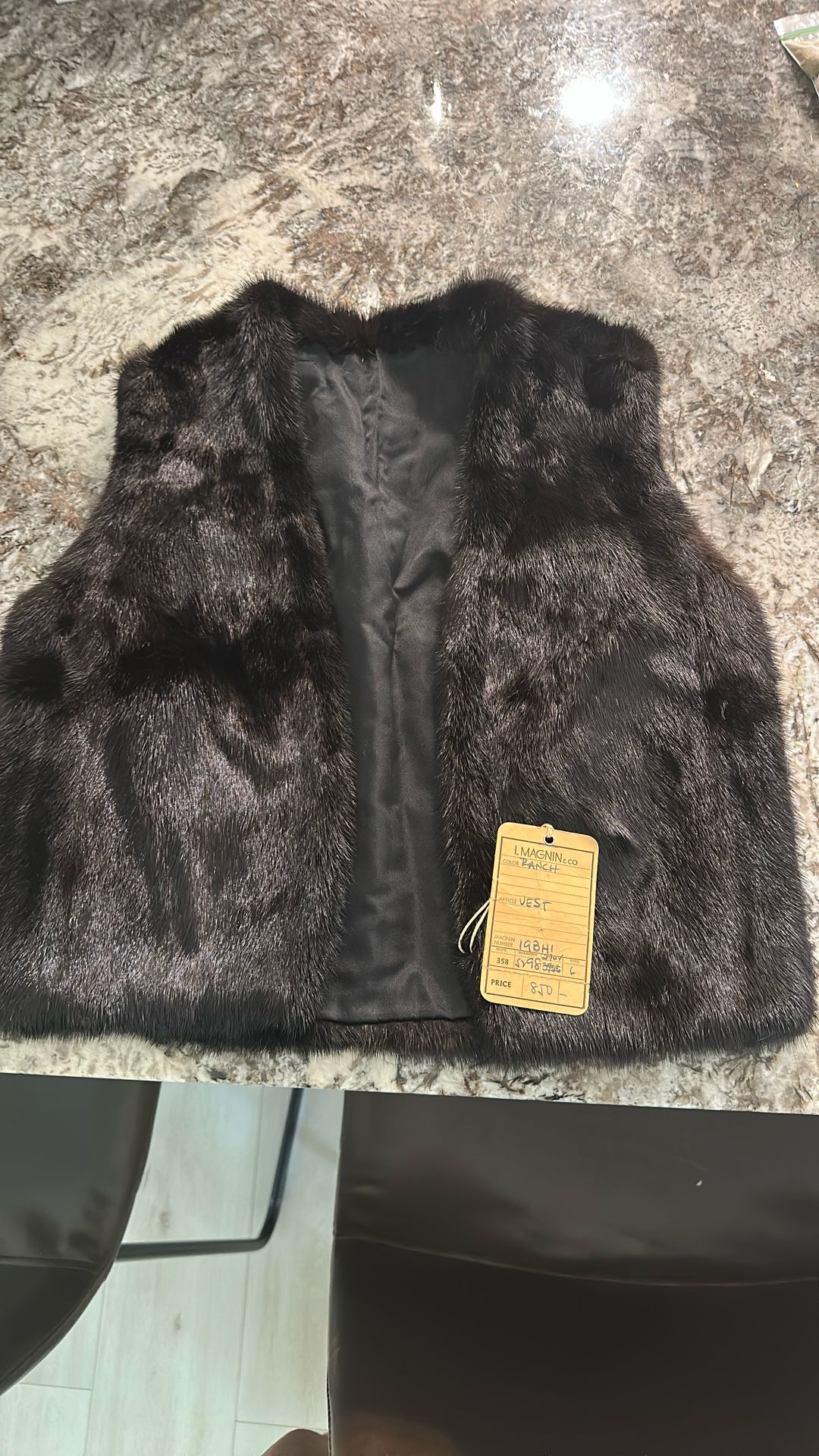 Real Mink Extra Small Vest