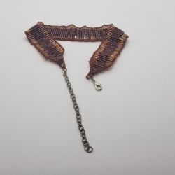 Brown beaded choker