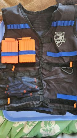 Nerf Elite strike vest and Rampage