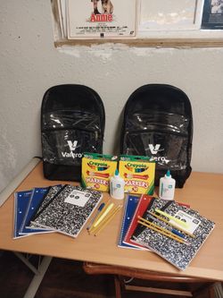 2 Backpacks with School Supplies + Extra 44 number 2 Pencils