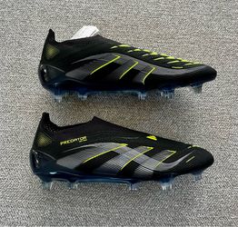 🔥🔥Adidas Predator Elite Laceless FG Electric Stealth Soccer Cleats - Size 6.5