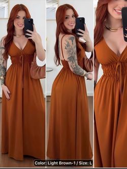 Large Orange summer dress