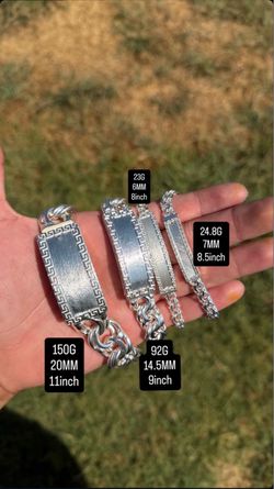 925 silver Chino link bracelets