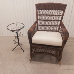 Two Rocking Chairs And Table