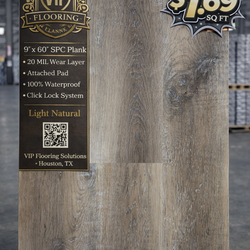 Vinyl plank - 100% waterproof - super sale special ! $1.69 sq ft  6mm 9x60  20 mil wear layer  $1.69