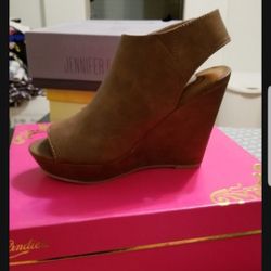 Brown Suede Wedge