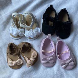4 Pairs Of 0-6 Months Shoes 