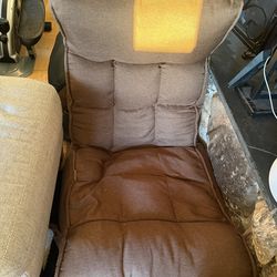 Brown folding chairs gaming upholstered