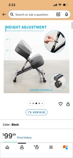 Ergonomic Kneeling Chair, Adjustable Stool for Home and Office - Improve Your Posture with an Angled Seat - Thick Comfortable Moulded Foam Cushions