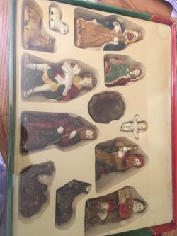 TWELVE PIECE PORCELAIN NATIVITY SET
