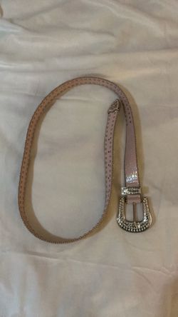 Pink Rhinestone Studded Western Belt