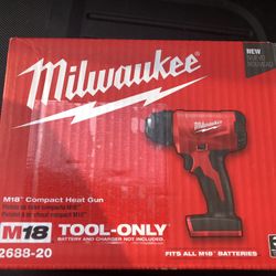 Milwaukee M18 18V Lithium-Ion Cordless Compact Heat Gun (Tool-Only)